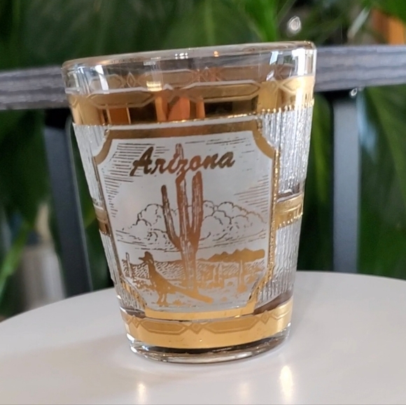 Arizona Textured Glass 22K Culver Gold Shot Glass - Picture 1 of 11